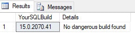 Figure 1 – Query output (Sample)