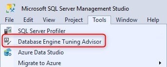 Figure 1 – Opening DTA in SSMS.