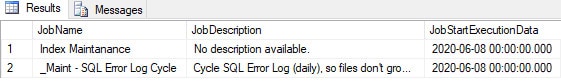 Figure 1 - SQL Server Agent jobs starting simultaneously