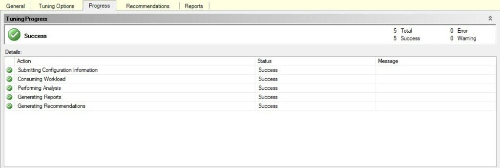Figure 5 - Session progress