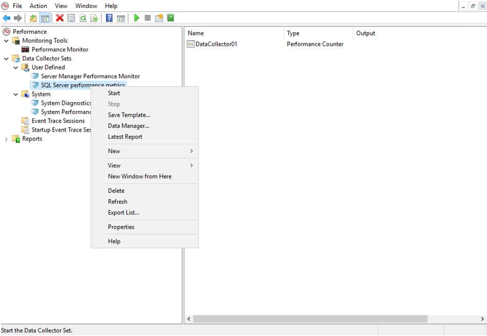 Figure 3 – Start collecting data